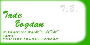 tade bogdan business card